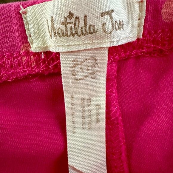 Matilda Jane Happy & Free Pink Polka Dot Knit Blintzes Scrappy Leggings Pants - Picture 6 of 7